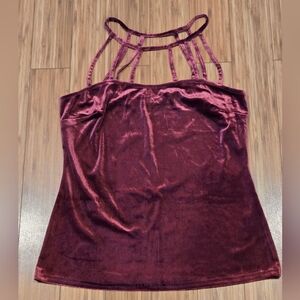 NWOT Venus Elegant Velvet Burgundy Cami Top